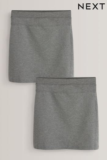 Grey 2 Pack Jersey Stretch Pull-On Pencil Skirts (3-17yrs) (M82232) | £14 - £24