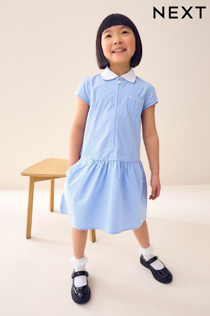Blue School Dresses Blue Gingham School Dress Next UK