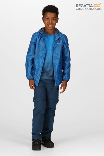Regatta Blue Printed Lever Waterproof Jacket (M82953) | £35