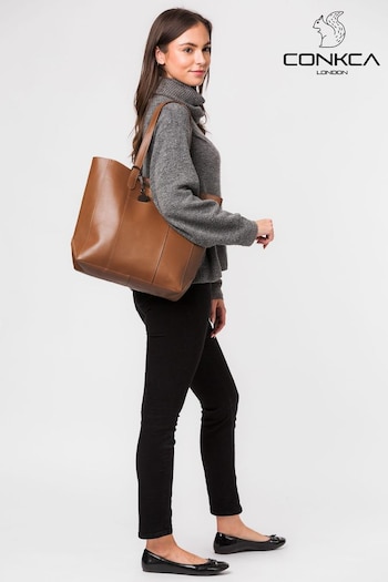 Conkca Hardy Vegetable-Tanned Leather Shopper Bag (M83044) | £40