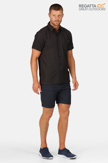 Regatta Mindano VII Black Short Sleeved Shirt (M83126) | £24