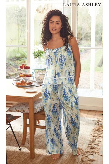 Laura Ashley White Floral Cami Pyjama Set (M83707) | £52