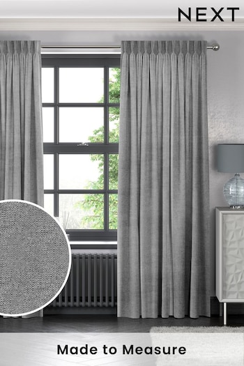 Grey Lazio Made To Measure Curtains (M84461) | £100