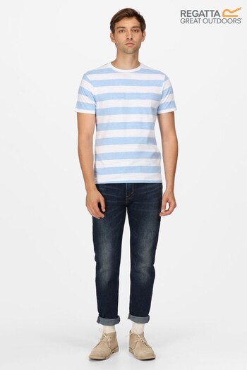 Regatta Blue Ryeden Striped T-Shirt (M84547) | £22