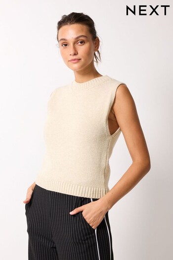 Neutral Brown Knitted Co-Ord Tank (M85359) | £27