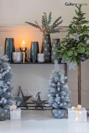 Gallery Home Green Christmas Chana Potted Sparkly Pine 80cm (M85400) | £51