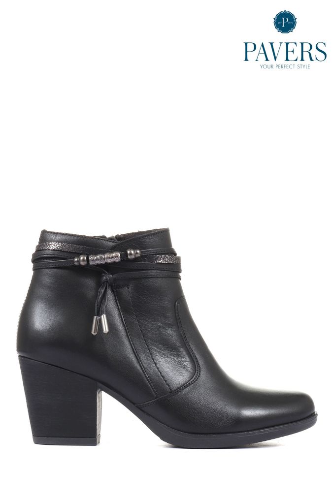 Pavers Ladies Leather Heeled Ankle Boots (M85480) | £60