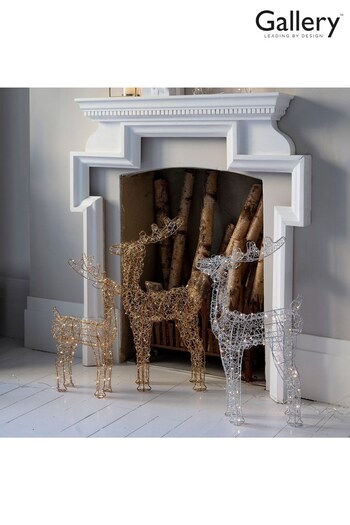 Gallery Home Gold Dudley 80 LED Gold Deer Christmas (M85527) | £93