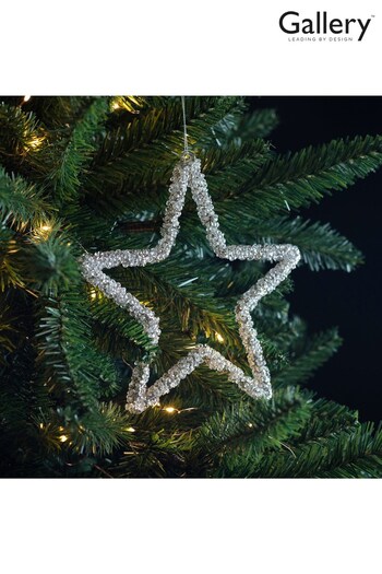 Gallery Home 3 Pack Gold Star Pale Gold Christmas Tree Ornaments (M85562) | £18