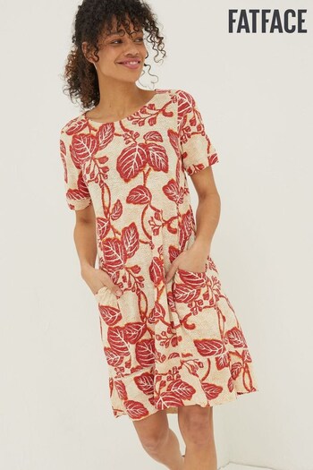 FatFace Natural Simone Vine Jersey Dress (M85969) | £50