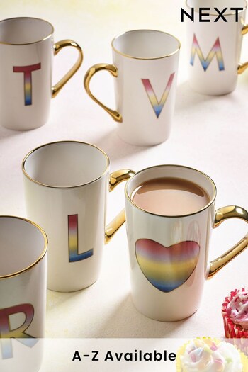 Rainbow Monogram Rainbow Latte Mug (M85983) | £7.50