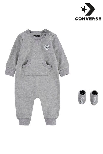 Converse Grey Baby Pramsuit (M86059) | £30
