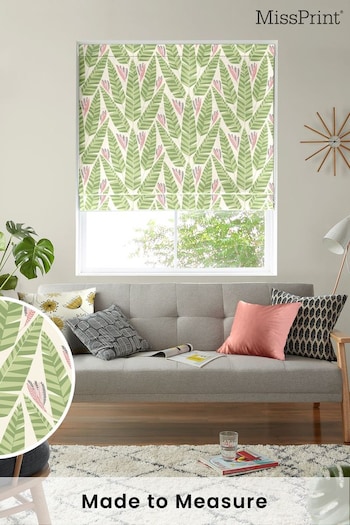 MissPrint Green Jungle Palm Made to Measure Roman Blind (M86254) | £79