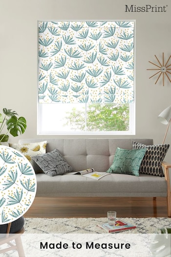 MissPrint White Wildflower Tidy Tips Made to Measure Roman Blind (M86257) | £79
