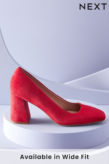Red Forever Comfort® With Motionflex Square Toe Block Heel Shoes (M86279) | £56