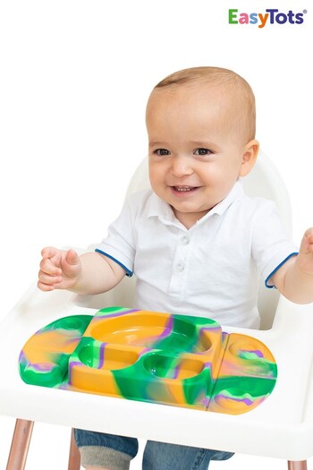 EasyTots Green Mini Portable Divided Suction Plate (M86379) | £17
