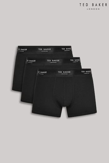 Ted Baker Black Cotton Trunks 3 Pack (M86468) | £38