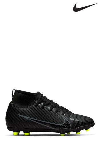 Nike Black Jr. Mercurial Superfly 9 Club Firm Ground Football Boots (M86675) | £50