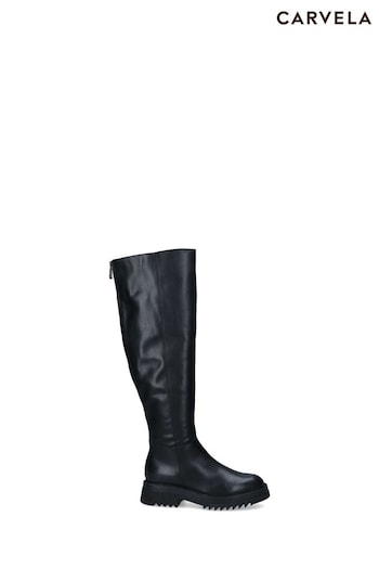 Carvela Black Strong Knee High Boots flat (M86799) | £219