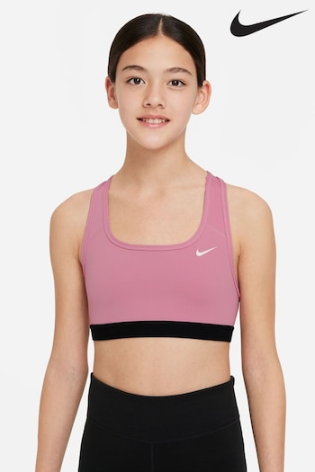 Nike Sacai Pink Performance Pro Medium Support Swoosh Bra (M86884) | £23
