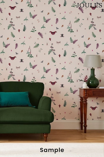 Joules Blush Creme Midnight Beasts Wallpaper Sample Wallpaper (M86895) | £1