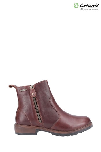 Cotswold Brown Ashwicke Zip Ankle Boots (M87013) | £82