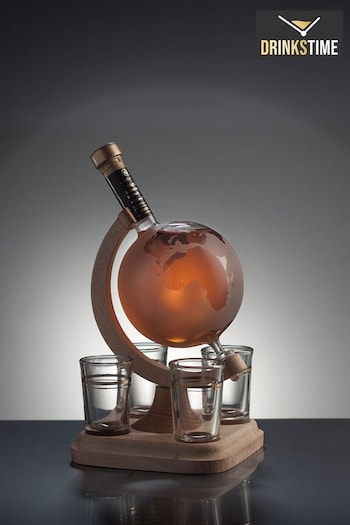 DrinksTime Stylish Whisky Globe Malt Whisky Decanter Set (M87195) | £89