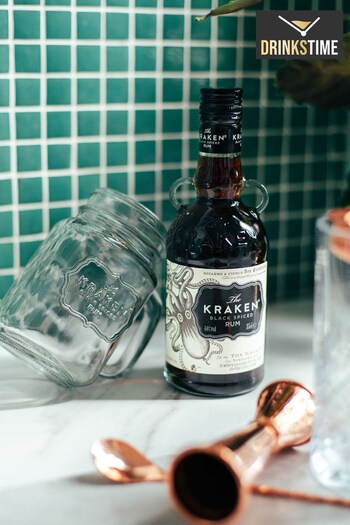 DrinksTime The Kraken Black Spiced Rum and Mason Jar Gift Set (M87216) | £29