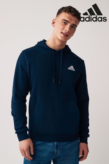 adidas Navy Blue Sportswear Essentials Feel Cozy Fleece Hoodie (M87297) | £38