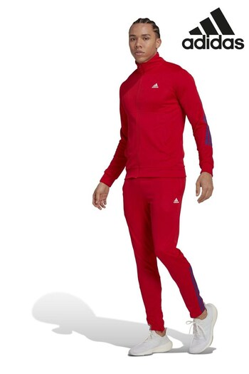 adidas Red Sportswear Slim Zipped Tracksuit (M87418) | £63