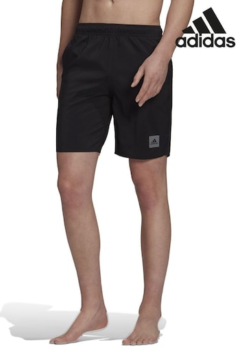 adidas Black Performance Classic-Length Solid Swim Shorts (M87543) | £25
