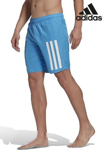 adidas Dark Blue Performance Classic Length 3-Stripes Swim Shorts (M87568) | £33
