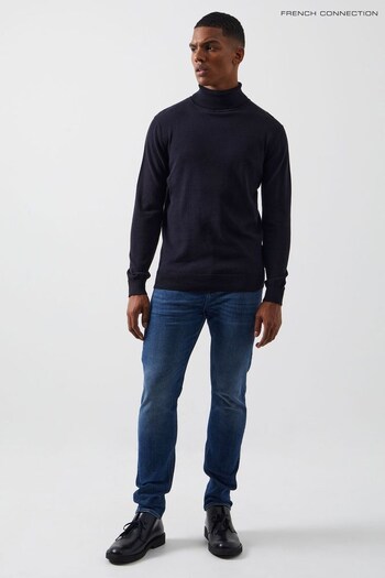 French Connection Blue Roll Jumper (M87737) | £35