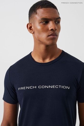 French Connection Blue Logo T-Shirt (M87761) | £25