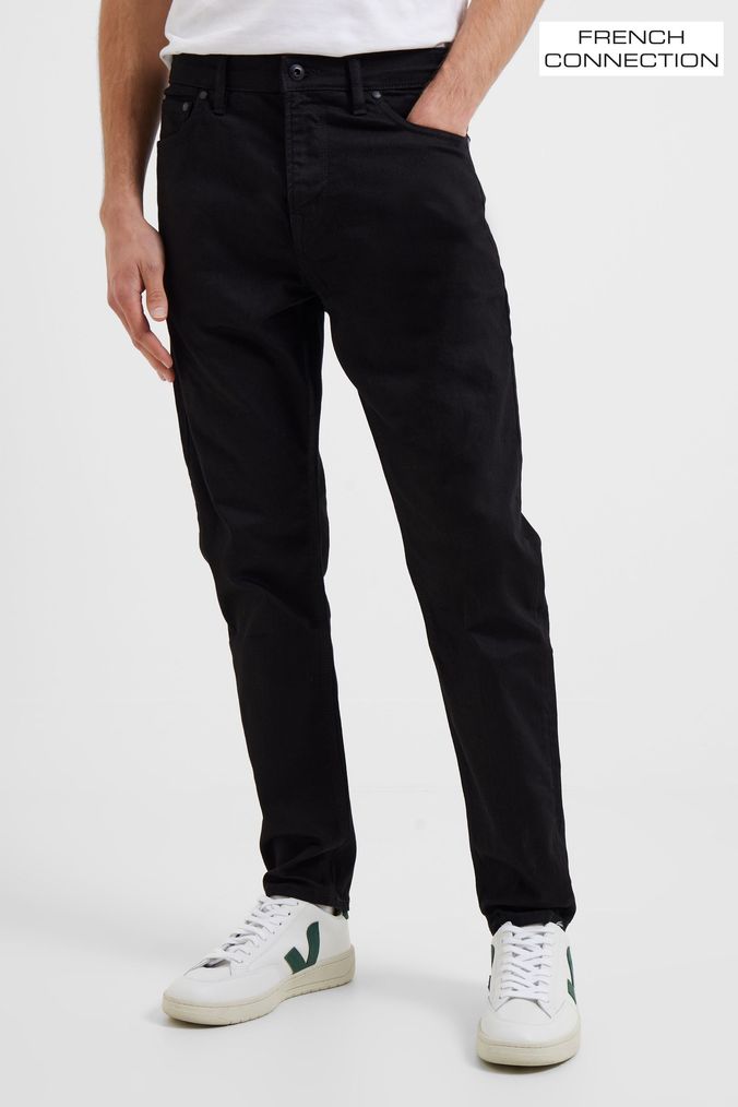 Buy Men s French Connection Black Jeans Online Next UK