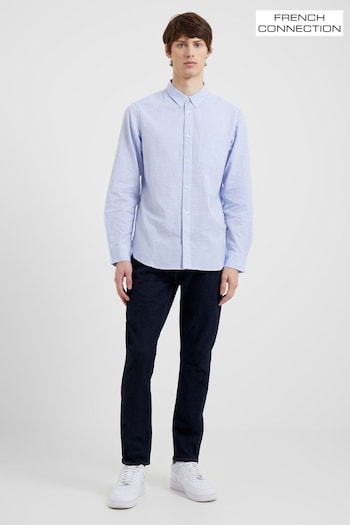 French Connection Sky Gingham Long Sleeve Shirt (M87769) | £35