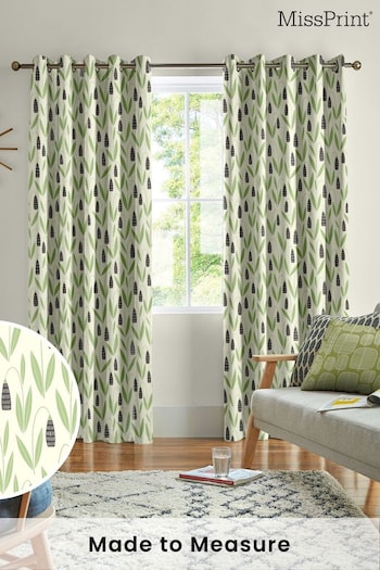 MissPrint Forest Shade Snow Drops Made to Measure Curtains (M87812) | £91
