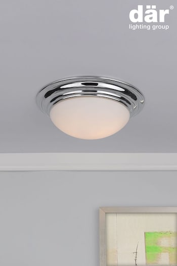 Dar Lighting Chrome Dar Biba Large Bathroom Flush Ceiling Light (M87983) | £79