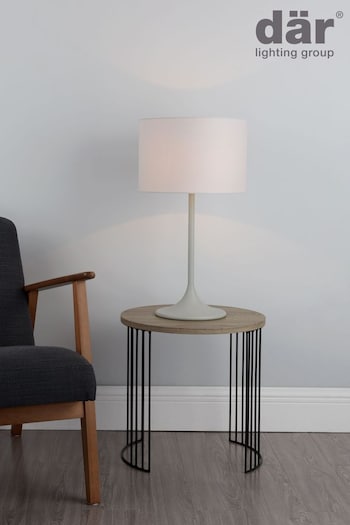 Dar Lighting Grey Dar Tulip Table Lamp With Shade (M87993) | £82