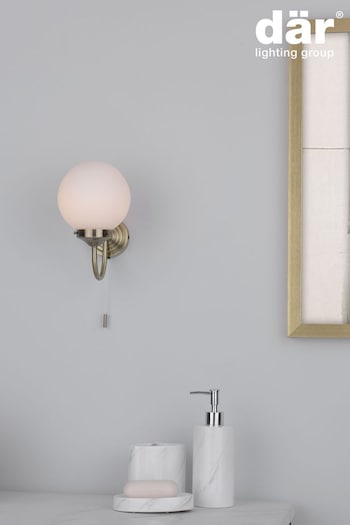 Dar Lighting Brass Biba Bathroom Wall Light (M88009) | £52
