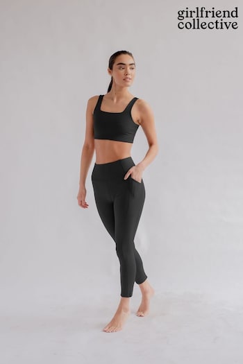Girlfriend Collective High Rise Pocket Leggings Dunkle (M88063) | £75