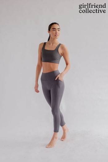 Girlfriend Collective High Rise Pocket Leggings Dunkle (M88071) | £75