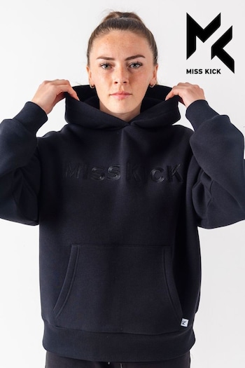Miss Kick Womens Leah Embroided Black Hoodie (M88091) | £42