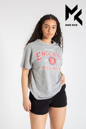Miss Kick Womens Grey Hope Oversized T-Shirt (M88115) | £20