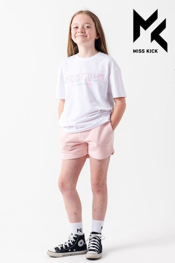 Miss Kick Girls Pale Blue Lion Lounge embroidered Shorts (M88132) | £22