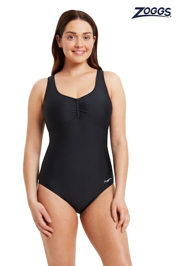 Zoggs Black Marley Scoopback One Piece Swimsuit (M88618) | £40