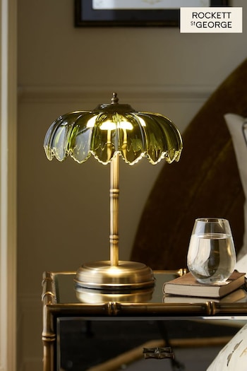 Rockett St George photos Green/Gold Desert Island Table Lamp (M88669) | £90
