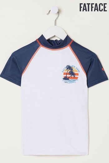 FatFace White Graphic Rash Vest (M88826) | £16