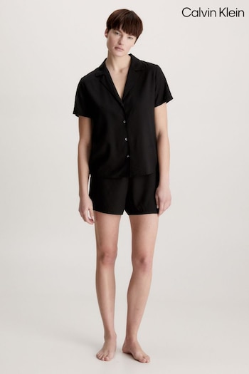 Calvin Klein Woven Viscose Black Shorts Set (M88853) | £70