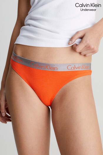 Calvin rba Klein Orange Radiant Cotton Thong (M88879) | £14